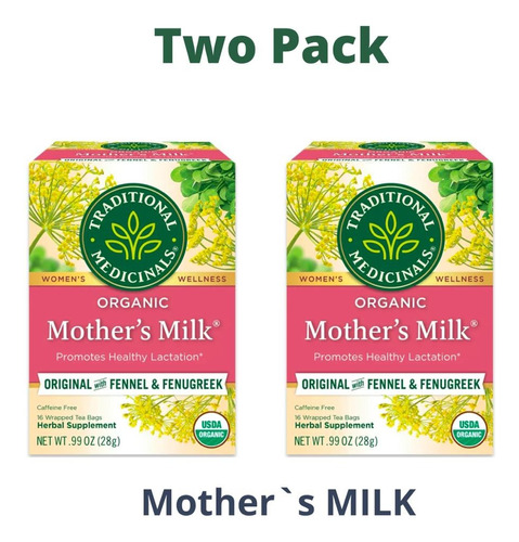 2 Pack Té Traditional Tea Organic Mothers Orgánico 16 Pz C/u