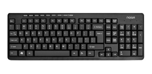 Teclado Con Cable Pc Usb Noga Nkb-410 Notebook Multimedia Ep Idioma Español Latinoamérica Color Del Teclado Negro