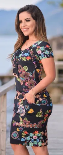 Vestido Em Visco Lycra Alto Ver o 2018 Parcelamento sem juros