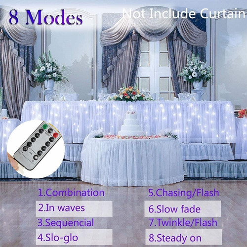 Cortina De Luces Led Impermeable Para Fiestas, 3x3 M