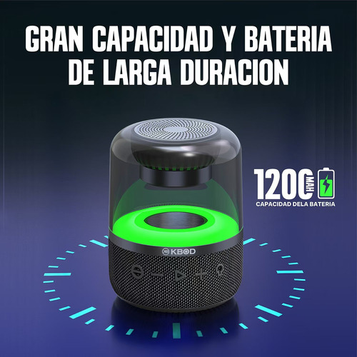 Bocina Jampod Rgb Audio Hi-fi, Manos Libres Y Bluetooth Negro