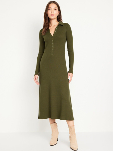 Vestido Mujer Old Navy Henley Verde