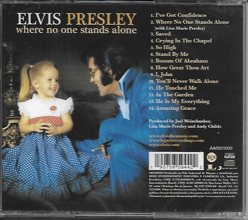 Cd-elvis Presley-where No One Stands Alone