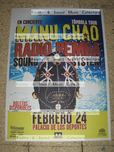 Manu Chao Poster Presentacion En El Palacio De Los Deportes!