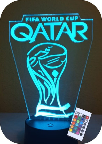 Lampara 3d Ilusion Copa Mundial De La Fifa Qatar 2022  Contl