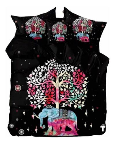 Cobertor Quilt Elefant Colors Verano Cubrecamas 2 Plazas /