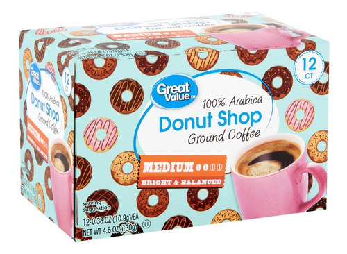 Keurig Cups Donut Shop Ground Coffe 12ct
