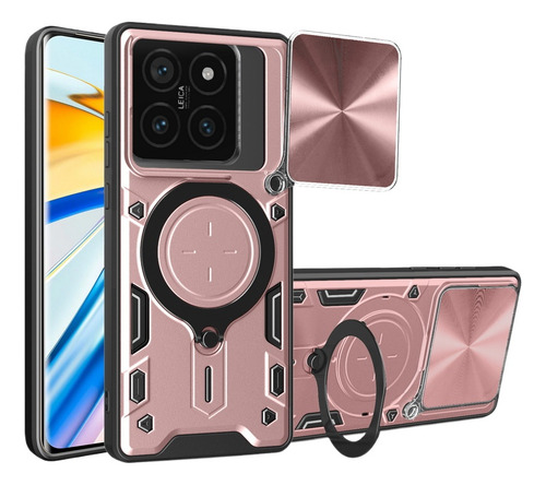 K Funda Con Soporte Magnético Para Xiaomi 14t Pro 5g