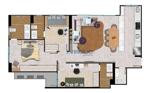 Imagem 20 de 30 de Apartamento Com 3 Quartos À Venda, 97 M² Por R$ 0 - Setor Bueno - Goiânia/go - Ap0720