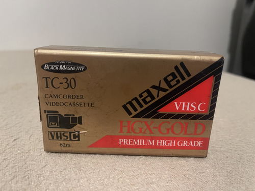 Fita Vhs-c Maxell Hgx-gold Tc-30 - Lacrada / Virgem (Usado)