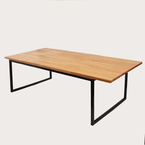 Mesa Ratona Madera Fj 135x60cm Base Hierro Punto Arte