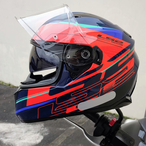 Capacete Ls2 Ff320 Stream Ixel Com Viseira Solar Tamanho Do Capacete 63-64 Cor Laranja