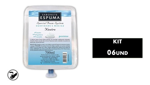 Sabonete Espuma Neutro Refil 700ml Kit C/06und
