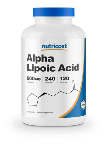 Acido Alfa Lipoico- Acido Tioctico 600 Mg (240 Capsulas) Usa