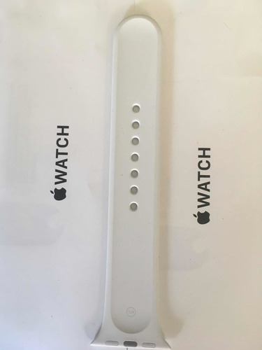 3 Mitades Correas Apple Watch Original Blanca M/l Negra 38mm