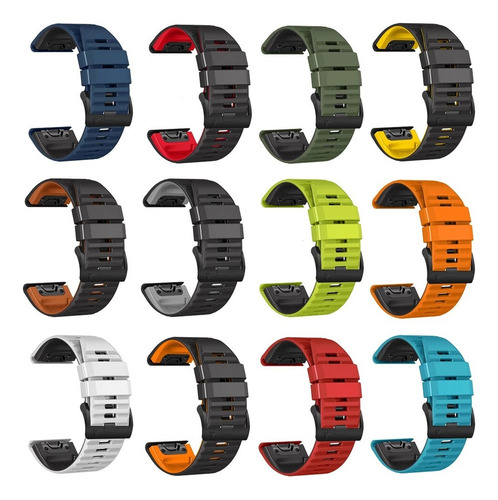 . Correa De Silicona De 22 Mm Y 26 Mm For Garmin Tactix 7