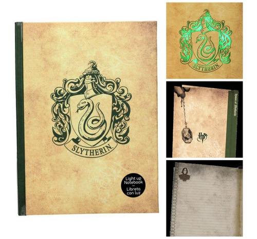 Cuaderno Harry Potter - Slytherin - Con Luz Xuruguay