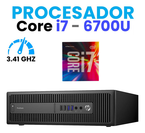 Cpu Hp Prodesk Core I7 6th 32gb Ram 256gb Ssd + 512gb Hdd (Reacondicionado)