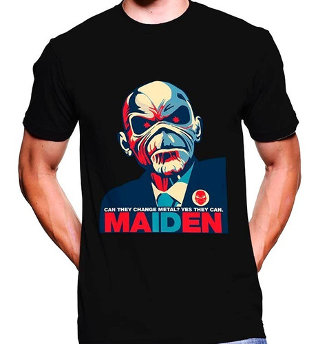 Camiseta Premium Dtg Rock Estampada Iron Maiden 01