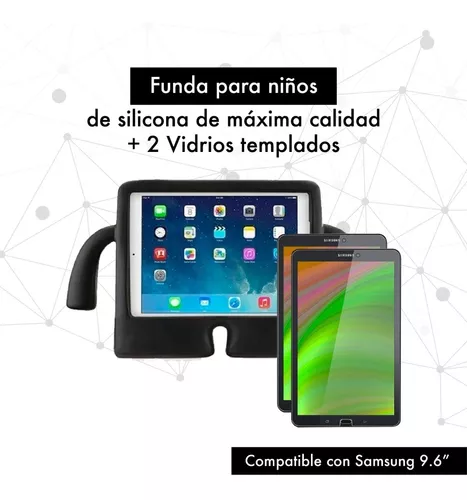 Funda Niños + 2 Vidrios Compatible Samsung Tab E 9.6 P T560