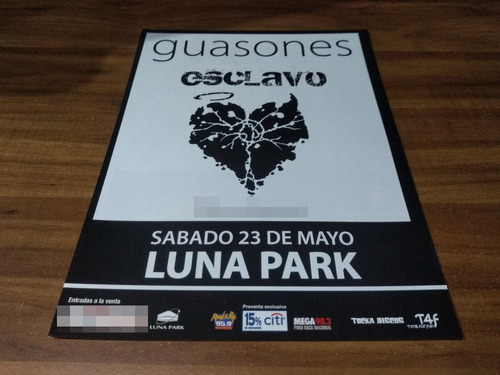(pc607) Publicidad Guasones * Luna Park * 2009