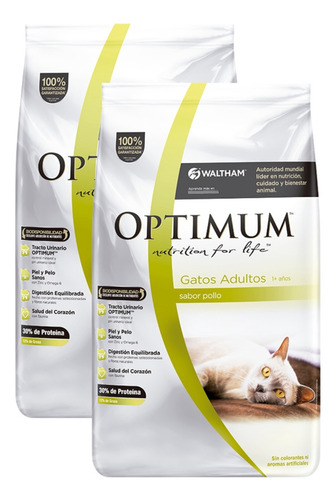 Optimum Gato Adulto 2 X 10 Kg - Happy Tails