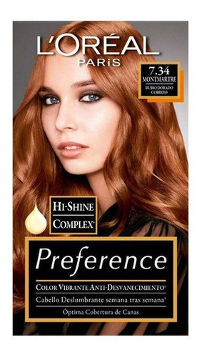 Tinte Para Cabello Preference L'oréal Paris Tono 7.34