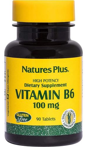 Naturesplus Vitamina B6 (pyridoxine Hci) - 100 Mg, 90 Table.