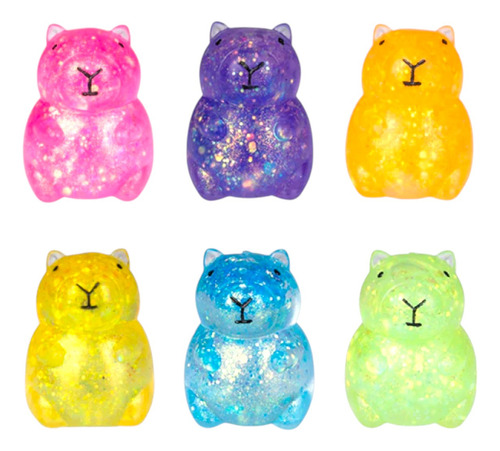 Adorable Squishy Capibara 12 Pzs Juguete Antiestres Kawaii