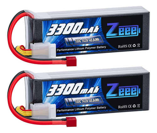 Zeee 4s Lipo Bateria 3300mah 14.8v 100c Soft Pack Bateria Rc