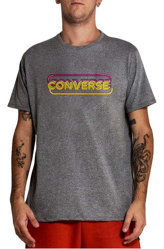 Remera Converse Modelo Cons Remix 2 Gris Nueva Colección