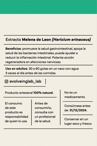 Melena De León Con Hericenonas 60ml - Bienestar Digestivo