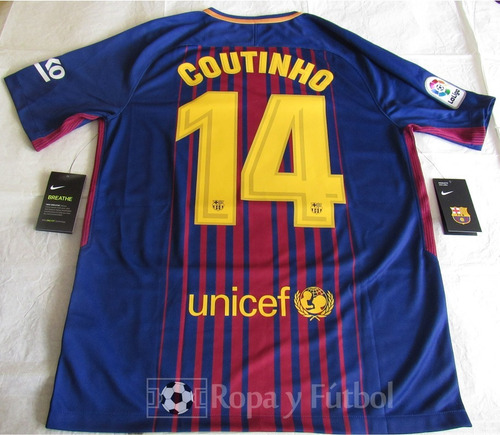 Camiseta Nike Fc Barcelona Stadium 2017-18 - Coutinho 14 | Mercado Libre