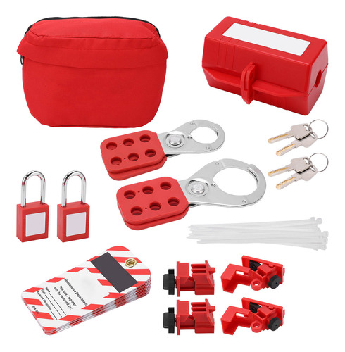 Juego De Candados De Seguridad Lockout Tagout Locks Kit Hasp