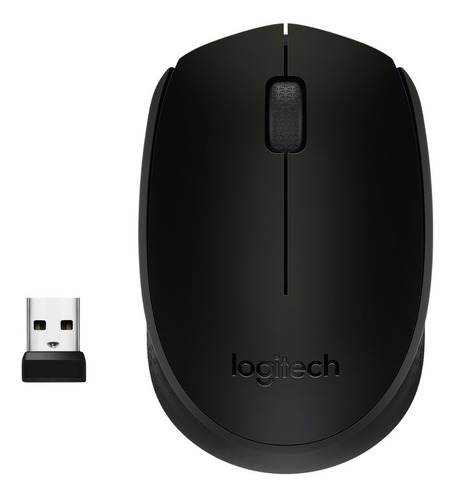 Mouse Inalámbrico Logitech M170, Cómodo Y Portátil - Negro