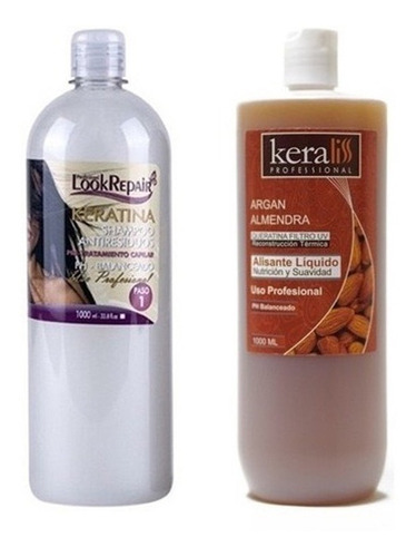Pack Shampoo Anti-residuos + Keratina Alisante 2 Pasos Litro