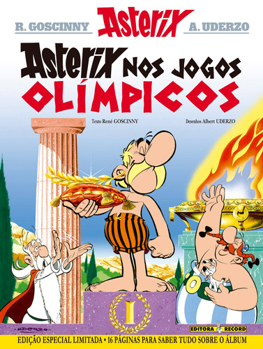 Asterix nos Jogos Olímpicos - Edição Capa Dura (Nº 12 As aventuras de Asterix), de Uderzo, Albert. Série As aventuras de Asterix (12), vol. 12. Editora Record Ltda., capa dura em português, 2016