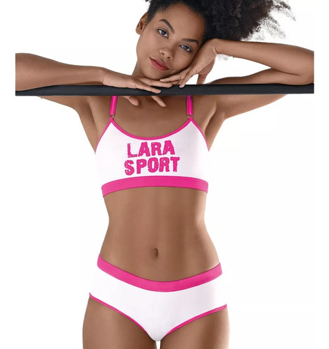 Conjunto Corpiño Top Y Culotte Deportivo Lara Teens 5700