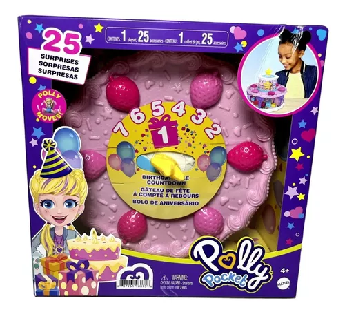 Conjunto Bolo Festa De Aniversário Polly Pocket Original