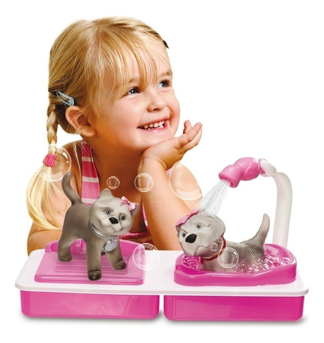 Brinquedo Pet Shop Infantil Hora Do Banho Gatinho - Anjo