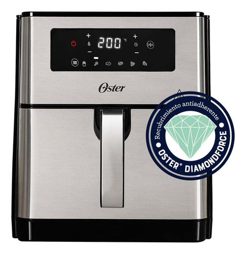 Freidora De Aire Digital Oster® Con Capacidad De 9l Ckstaf90 Color Plateado