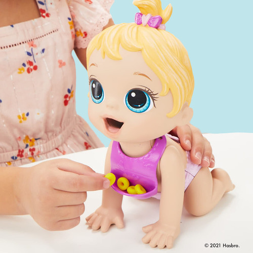Boneca Baby Alive Lil Snacks Come Cocô, Lanche, 20 Cm, Cabel