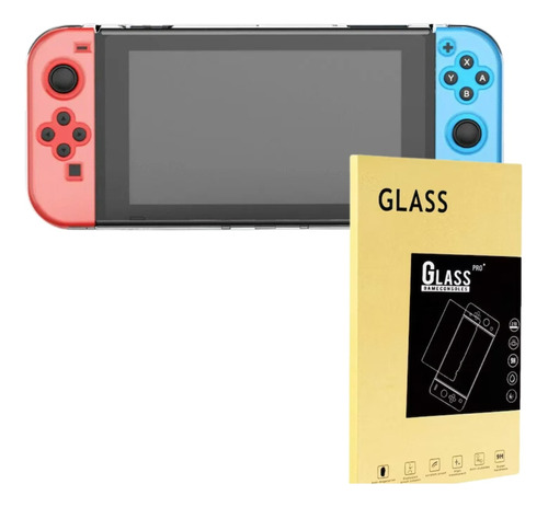 Pack Carcasa Protectora Nintendo Switch Clasica V2 + Lamina