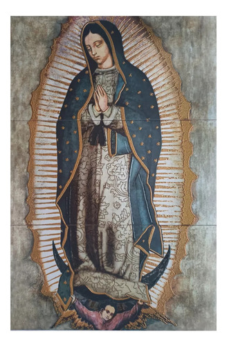 Virgen De Guadalupe Imagen 60x90 Cm Cuadro En Cerámica