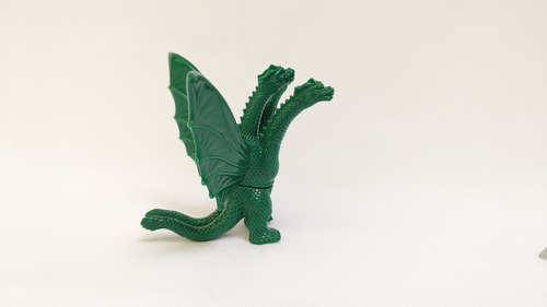 Figura Sofubi Marusan Ex Showa King Ghidorah Green Japón.