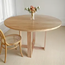 Comprar Mesa De Comedor Redonda Madera Maciza 100cm Paraíso 