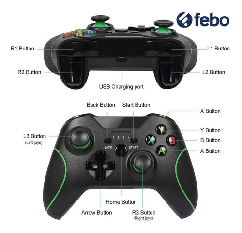 Joystick Control Xbox One One S Xbox One X Inalámbrico Febo