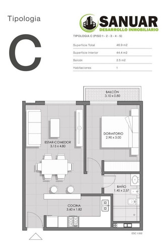 Imagen 11 de 14 de Preventa De Departamentos 1 Dormitorio B° General Paz!!