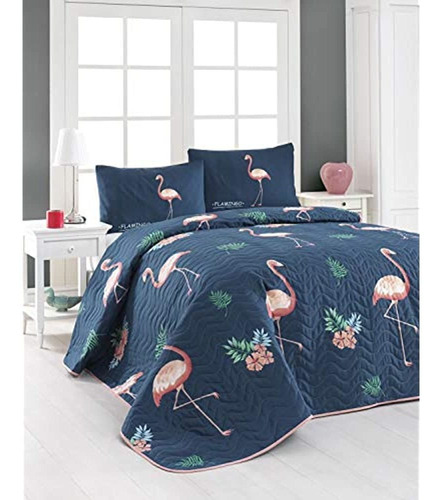 Ozinci Flamingo Ropa De Cama, Full/queen Size Colcha/juego D