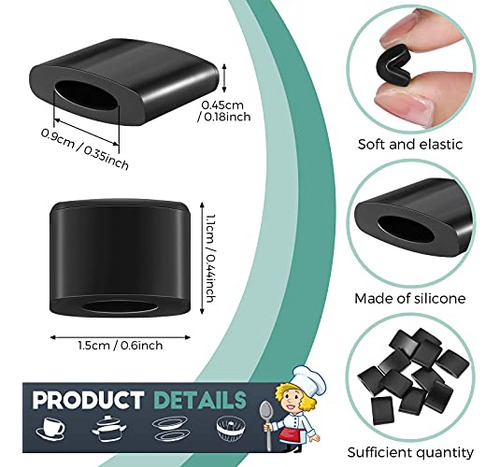 Paragolpes De Goma Para Freidora Air Fryer, 16 Unidades, Col